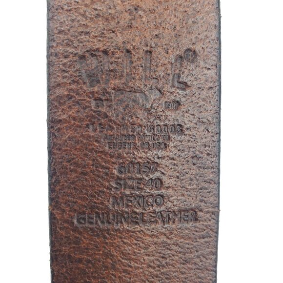 WILL Men's Size 40 Brown Leather Braided Woven Belt Adler Family Co Oregon 60157 - Picture 9 of 10